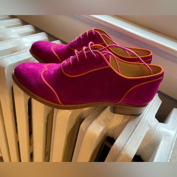 Mr Evans Suede Fuschia Oxfords. The Office of Angela Scott. - Picture 6 of 7